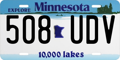 MN license plate 508UDV