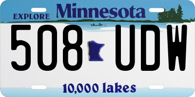 MN license plate 508UDW