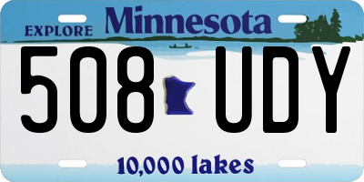 MN license plate 508UDY