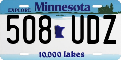 MN license plate 508UDZ