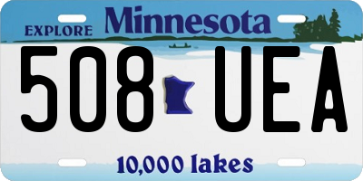 MN license plate 508UEA