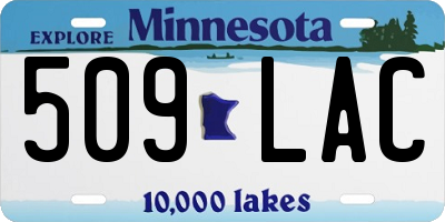 MN license plate 509LAC