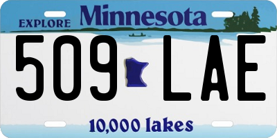 MN license plate 509LAE