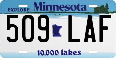 MN license plate 509LAF