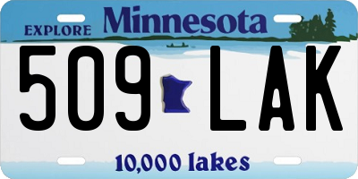 MN license plate 509LAK