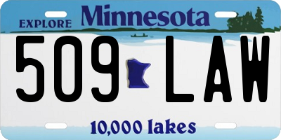 MN license plate 509LAW