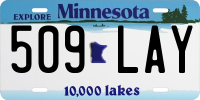 MN license plate 509LAY