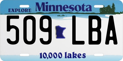 MN license plate 509LBA