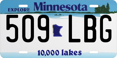 MN license plate 509LBG