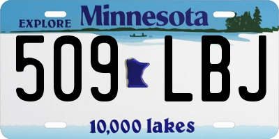 MN license plate 509LBJ