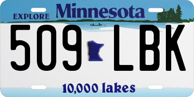 MN license plate 509LBK