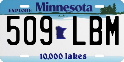 MN license plate 509LBM