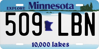 MN license plate 509LBN