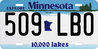 MN license plate 509LBO
