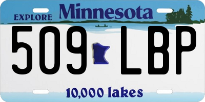 MN license plate 509LBP