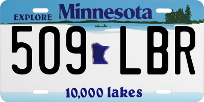 MN license plate 509LBR