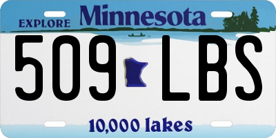 MN license plate 509LBS