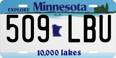 MN license plate 509LBU