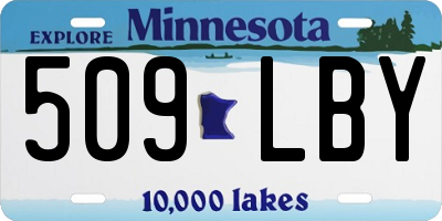 MN license plate 509LBY