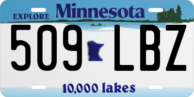 MN license plate 509LBZ