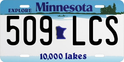 MN license plate 509LCS