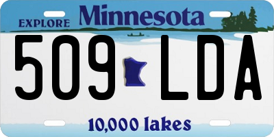 MN license plate 509LDA