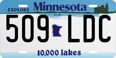 MN license plate 509LDC