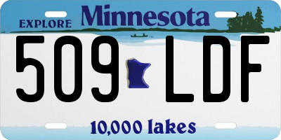 MN license plate 509LDF