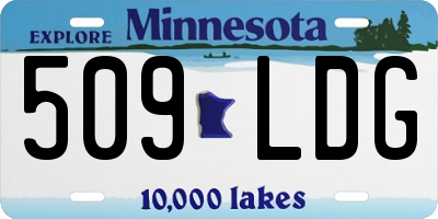 MN license plate 509LDG