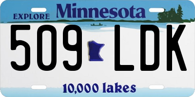 MN license plate 509LDK