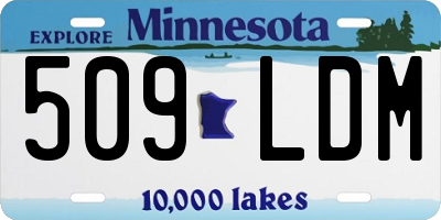 MN license plate 509LDM