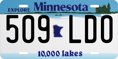 MN license plate 509LDO