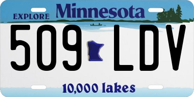 MN license plate 509LDV