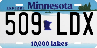 MN license plate 509LDX