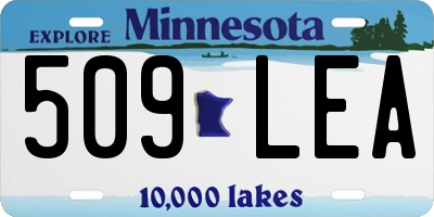 MN license plate 509LEA