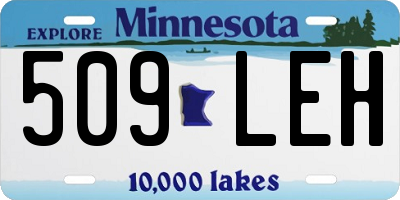MN license plate 509LEH