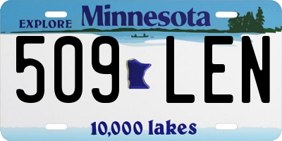 MN license plate 509LEN