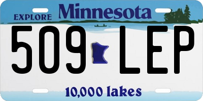 MN license plate 509LEP
