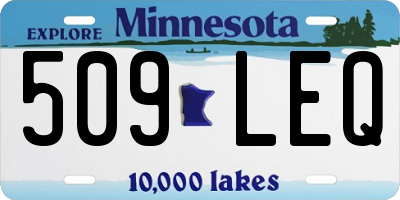 MN license plate 509LEQ