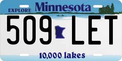 MN license plate 509LET