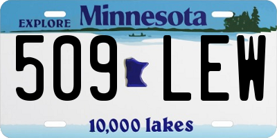 MN license plate 509LEW
