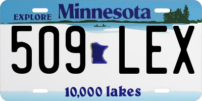 MN license plate 509LEX