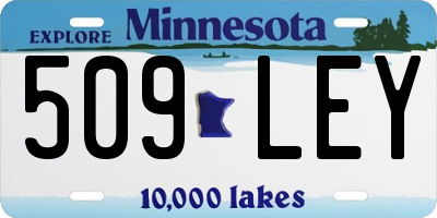 MN license plate 509LEY