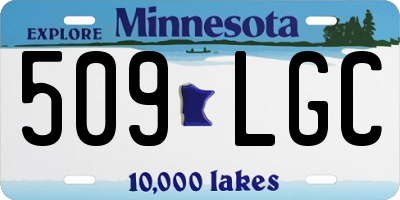 MN license plate 509LGC