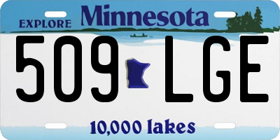 MN license plate 509LGE