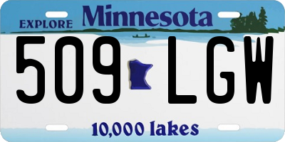 MN license plate 509LGW