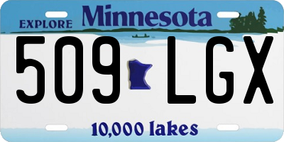 MN license plate 509LGX