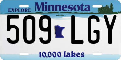 MN license plate 509LGY