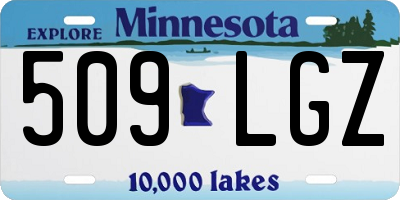 MN license plate 509LGZ