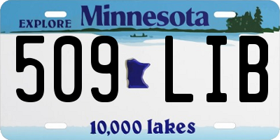 MN license plate 509LIB